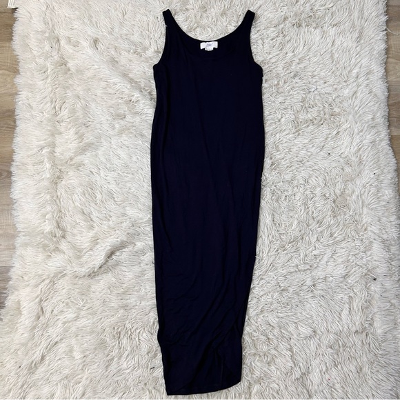 ◾️Charli Navy Blue Side Layer Maxi Dress - Picture 4 of 7